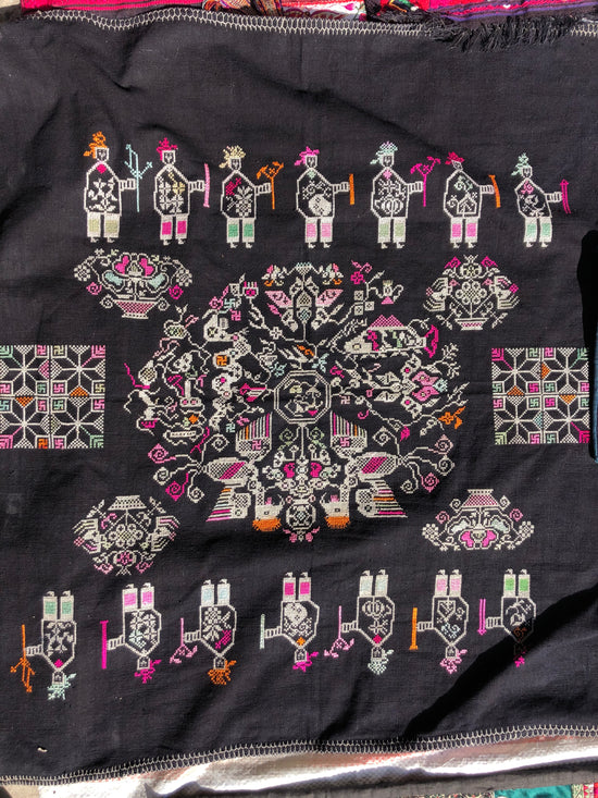 tribal hand stitched pattern